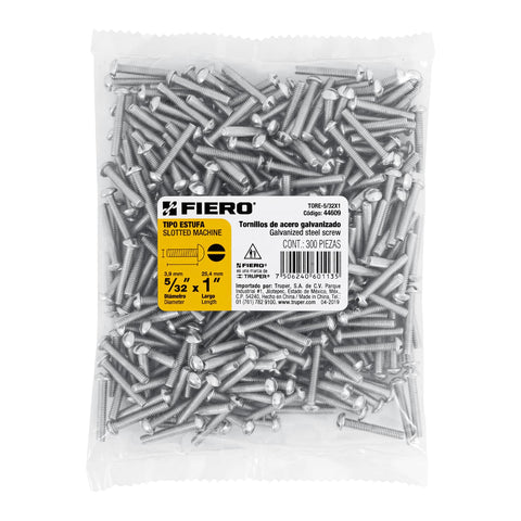 Bolsa con 300 tornillos 5/32' x 1' tipo estufa, FIERO | TORE-5/32X1 | 44609