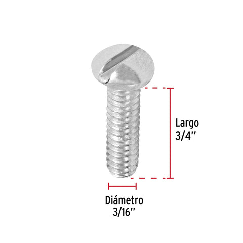 Bolsa con 250 tornillos 3/16' x 3/4' tipo estufa, FIERO | TORE-3/16X3/4 | 44616