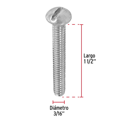 Bolsa con 150 tornillos 3/16' x 1-1/2' tipo estufa, FIERO | TORE-3/16X1-1/2 | 44619
