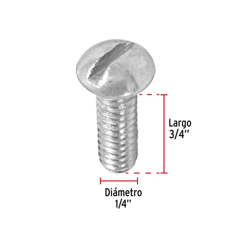 Bolsa con 150 tornillos 1/4' x 3/4' tipo estufa, FIERO | TORE-1/4X3/4 | 44625