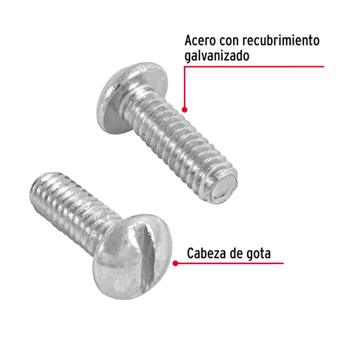 Bolsa con 150 tornillos 1/4' x 3/4' tipo estufa, FIERO | TORE-1/4X3/4 | 44625