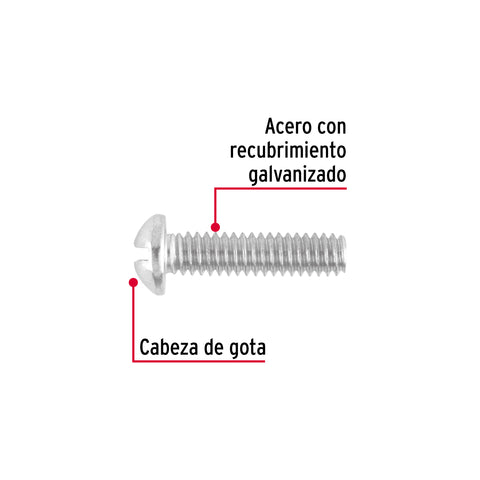 Bolsa con 100 tornillos 1/4' x 1' tipo estufa, FIERO | TORE-1/4X1 | 44626