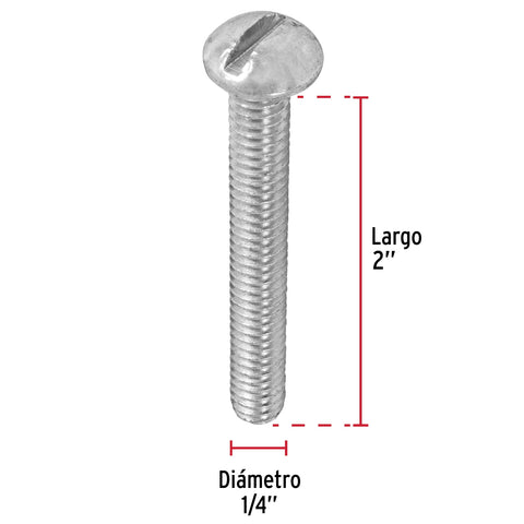 Bolsa con 50 tornillos 1/4' x 2' tipo estufa, FIERO | TORE-1/4X2 | 44629