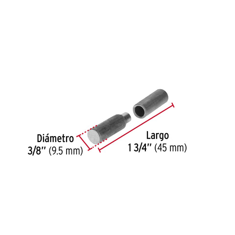 Bisagra tubular soldable de 3/8', HERMEX | BSO-3/8 | 44635