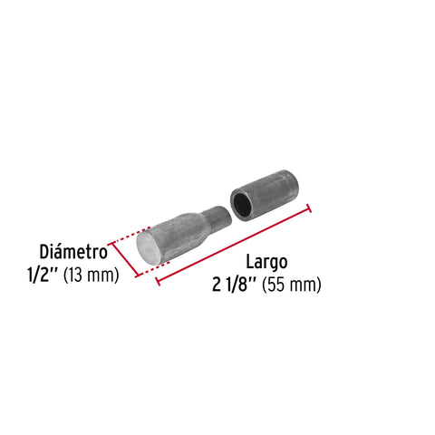 Bisagra tubular soldable de 1/2', HERMEX | BSO-1/2 | 44636