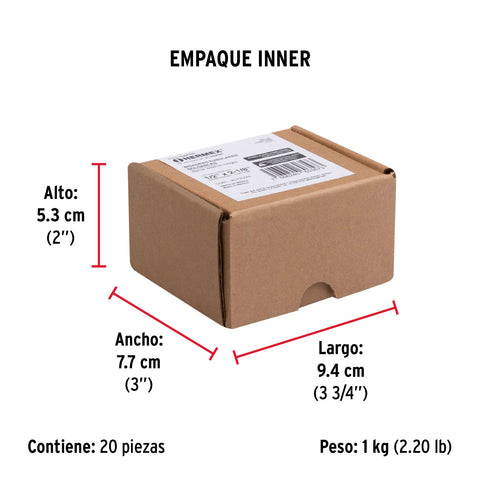 Bisagra tubular soldable de 1/2', HERMEX | BSO-1/2 | 44636