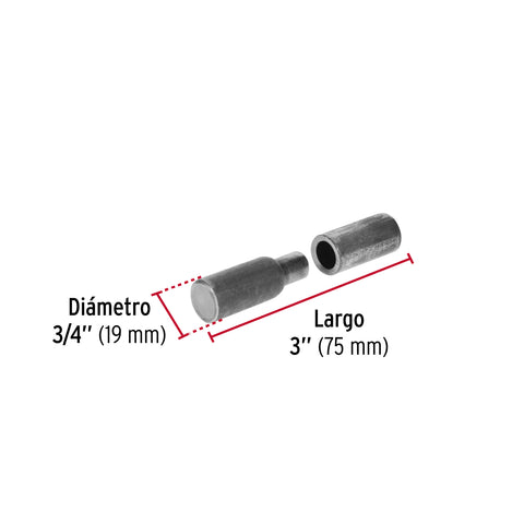 Bisagra tubular soldable de 3/4', HERMEX | BSO-3/4 | 44638