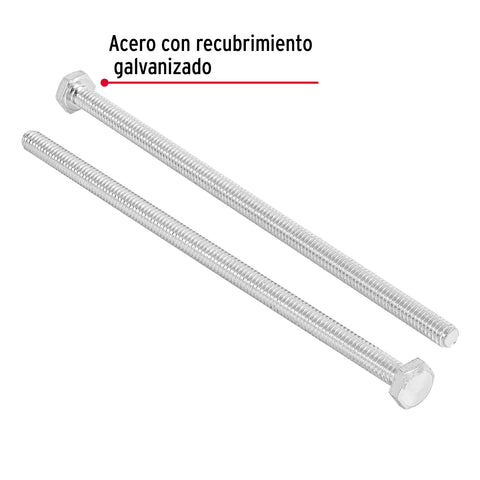 Bolsa con 20 tornillos 1/4' x 6' tipo máquina, FIERO | TORM-1/4X6 | 44641