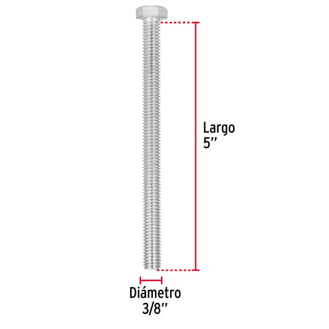 Bolsa con 15 tornillos 3/8' x 5' tipo máquina, FIERO | TORM-3/8X5 | 44652