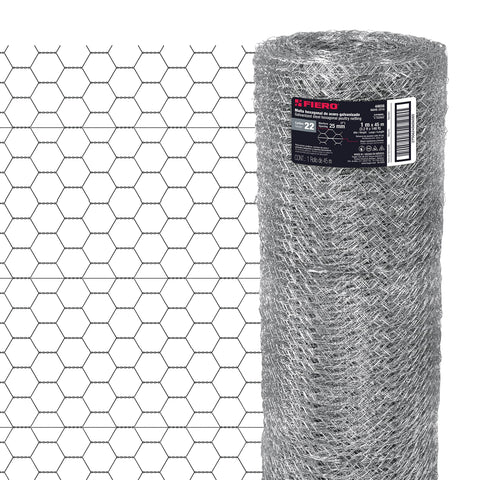 Rollo malla hexagonal cal.22, 1x 45m, abertura 25mm, 13kg | MAHE-2510 | 44656