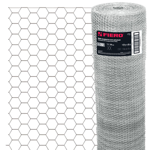 Rollo malla hexagonal cal.22, 1.75x 45m, abertura 25mm, 23kg | MAHE-2517 | 44659