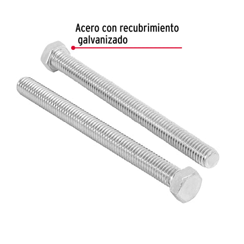 Bolsa con 10 tornillos 7/16' x 5' tipo máquina, FIERO | TORM-7/16X5 | 44663