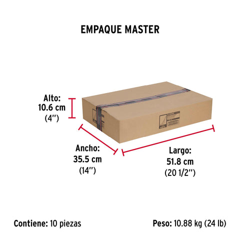 Ménsula de acero reforzada blanca 13 x 20', FIERO | MER-20B | 44672