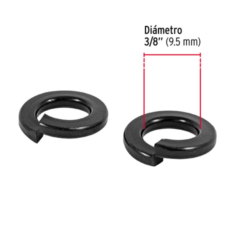 Bolsa con 150 arandelas de presión de 3/8', FIERO | ARAP-3/8 | 44688