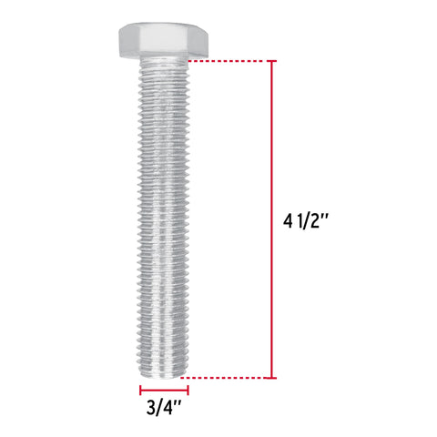 Bolsa con 4 tornillos 3/4' x 4-1/2' tipo máquina, FIERO | TORM-3/4X4-1/2 | 44707