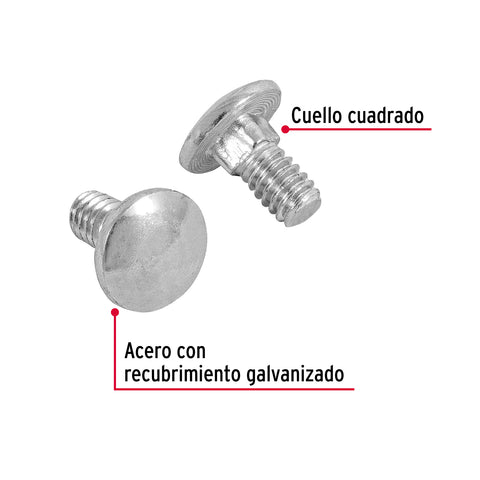 Bolsa con 150 tornillos 1/4' x 1/2' tipo coche, FIERO | TORC-1/4X1/2 | 44710