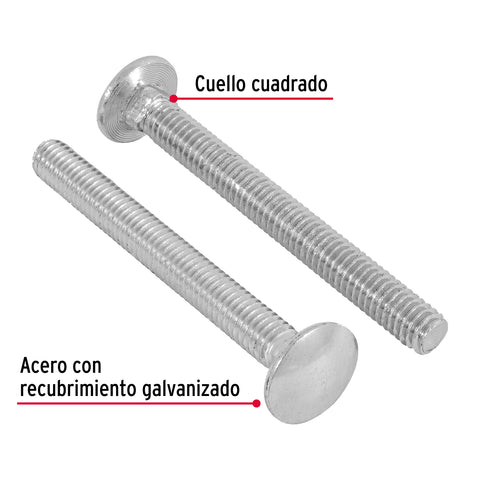 Bolsa con 60 tornillos 5/16' x 3' tipo coche, FIERO | TORC-5/16X3 | 44725