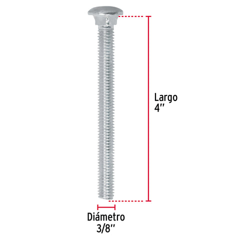 Bolsa con 30 tornillos 3/8' x 4' tipo coche, FIERO | TORC-3/8X4 | 44736