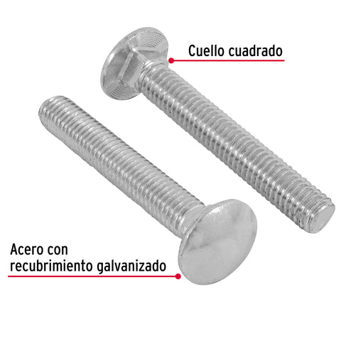 Bolsa con 30 tornillos 7/16' x 3' tipo coche, FIERO | TORC-7/16X3 | 44742