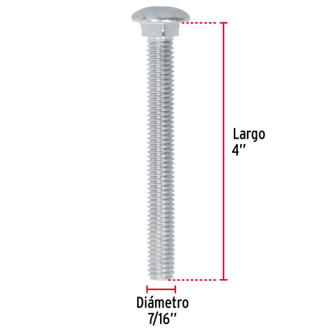 Bolsa con 20 tornillos 7/16' x 4' tipo coche, FIERO | TORC-7/16X4 | 44744