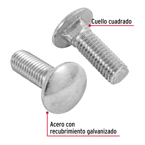 Bolsa con 30 tornillos 1/2' x 1-1/2' tipo coche, FIERO | TORC-1/2X1-1/2 | 44747