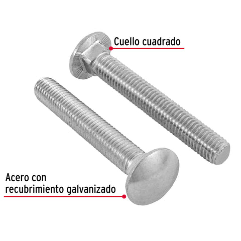 Bolsa con 20 tornillos 1/2' x 3-1/2' tipo coche, FIERO | TORC-1/2X3-1/2 | 44751
