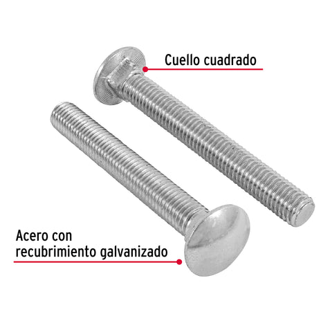 Bolsa con 15 tornillos 1/2' x 4' tipo coche, FIERO | TORC-1/2X4 | 44752