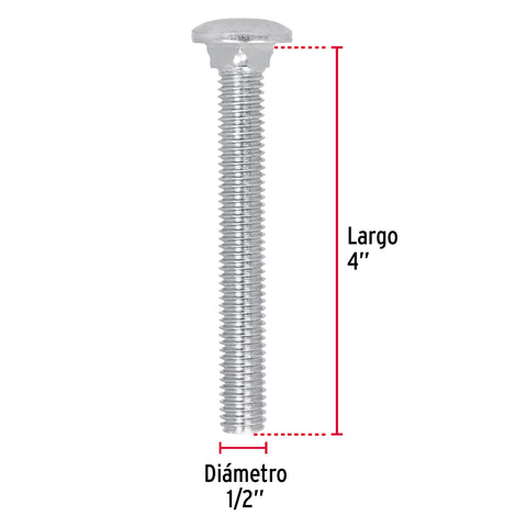 Bolsa con 15 tornillos 1/2' x 4' tipo coche, FIERO | TORC-1/2X4 | 44752