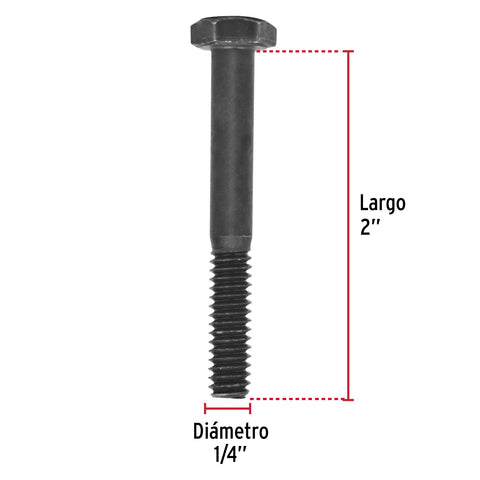 Bolsa con 60 tornillos 1/4' x 2' acero grado 5, FIERO | TOR5-1/4X2 | 44768