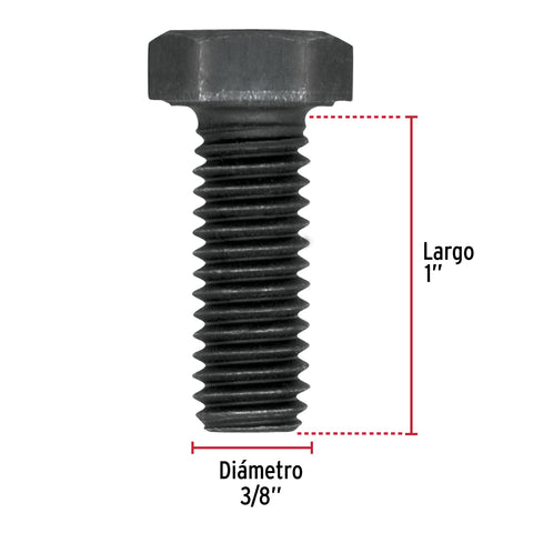 Bolsa con 40 tornillos 3/8' x 1' acero grado 5, FIERO | TOR5-3/8X1 | 44782