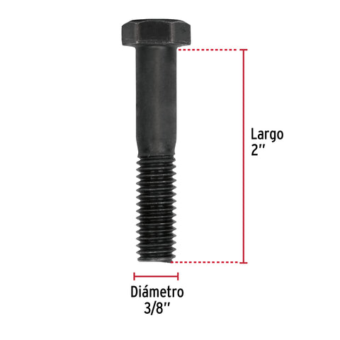 Bolsa con 60 tornillos 3/8' x 2' acero grado 5, FIERO | TOR5-3/8X2 | 44785