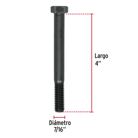 Bolsa con 20 tornillos 7/16' x 4' acero grado 5, FIERO | TOR5-7/16X4 | 44797
