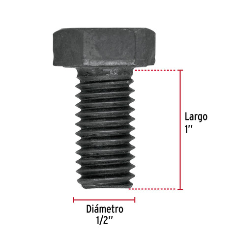Bolsa con 40 tornillos 1/2' x 1' acero grado 5, FIERO | TOR5-1/2X1 | 44798