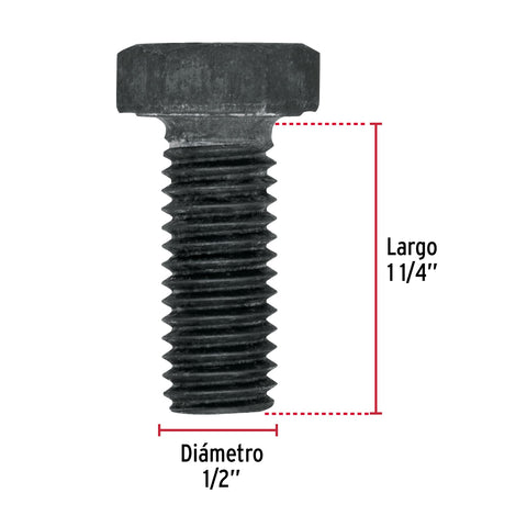 Bolsa con 40 tornillos 1/2' x 1-1/4' acero grado 5, FIERO | TOR5-1/2X1-1/4 | 44799