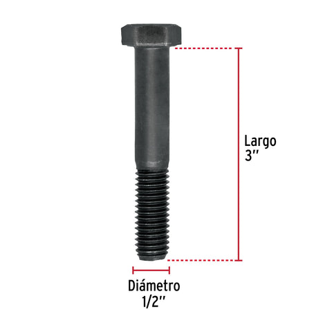 Bolsa con 20 tornillos 1/2' x 3' acero grado 5, FIERO | TOR5-1/2X3 | 44803