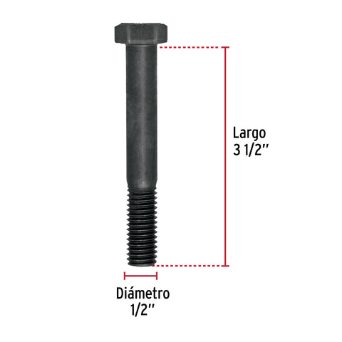 Bolsa con 20 tornillos 1/2' x 3-1/2' acero grado 5, FIERO | TOR5-1/2X3-1/2 | 44804