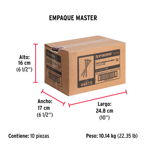 Bolsa con 1 kg de clavo estándar 1-1/2' con cabeza, FIERO | CLE-1-1/2B | 44815