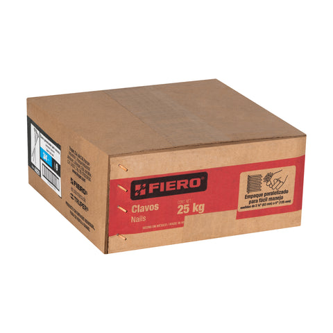 Kilo de clavos para concreto 3/4' galvanizado, caja de 25 kg | CLCG-3/4G | 44829