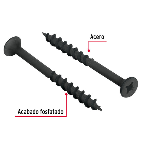 Bolsa con 200 pijas #8 x 1-1/4' combinadas (cuadro+Phillips) | PIQU-8X1-1/4 | 44892
