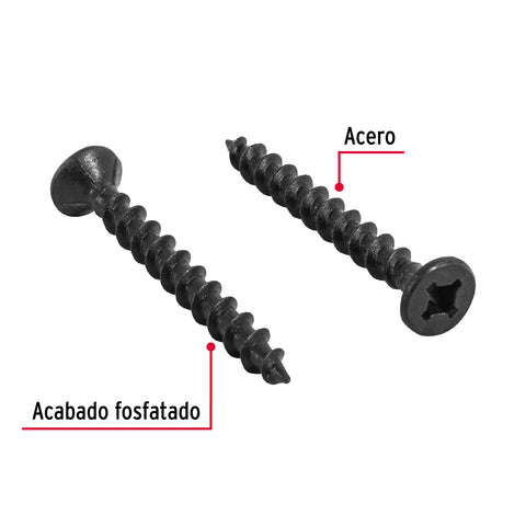 Bolsa con 200 pijas #8 x 1-1/2' combinadas (cuadro+Phillips) | PIQU-8X1-1/2 | 44893