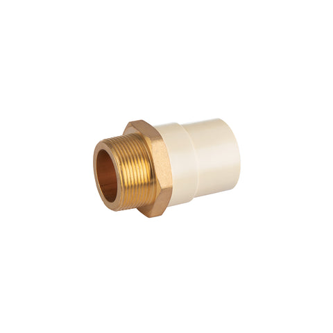 Adaptador CPVC, 1-1/2', macho inserto metálico-latón, FOSET | CPVC-655 | 44918