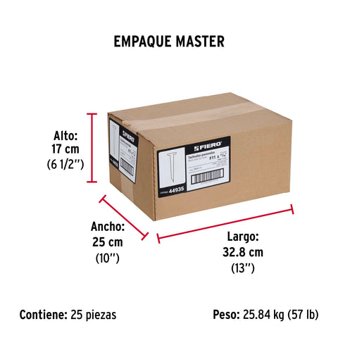 Bolsa con 1 kg de tachuelas pavonadas No. 11, FIERO | TAVO-11 | 44935