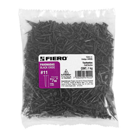 Bolsa con 1 kg de tachuelas pavonadas No. 11, FIERO | TAVO-11 | 44935