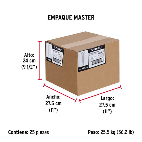Bolsa con 1 kg de tachuelas pavonadas No. 16, FIERO | TAVO-16 | 44938