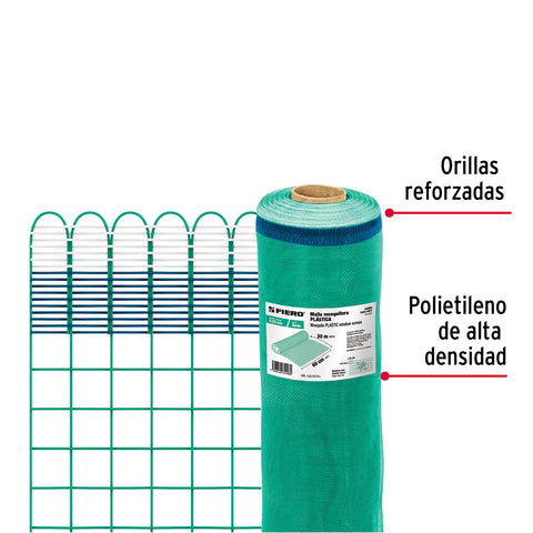 Rollo de 30 m x 0.6 m de malla mosquitera plástica verde | TEMO-06PV | 44950