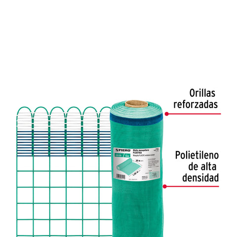 Rollo de 30 m x 1.05 m de malla mosquitera plástica verde | TEMO-10PV | 44953