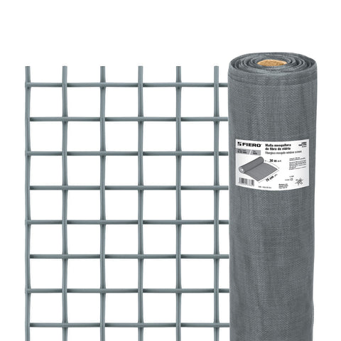 Rollo de 30 m x 0.75 m malla mosquitera fibra de vidrio gris | TEMO-07FG | 44964