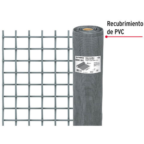 Rollo de 30 m x 0.75 m malla mosquitera fibra de vidrio gris | TEMO-07FG | 44964