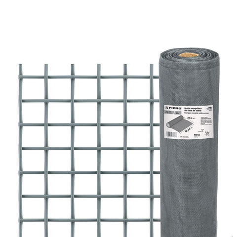 Rollo de 30 m x 0.9 m malla mosquitera fibra de vidrio gris | TEMO-09FG | 44965