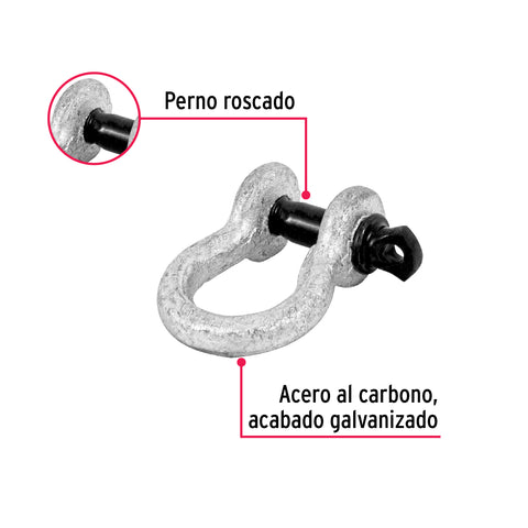 Grillete de acero forjado 3/16', FIERO | GRI-3/16 | 44966
